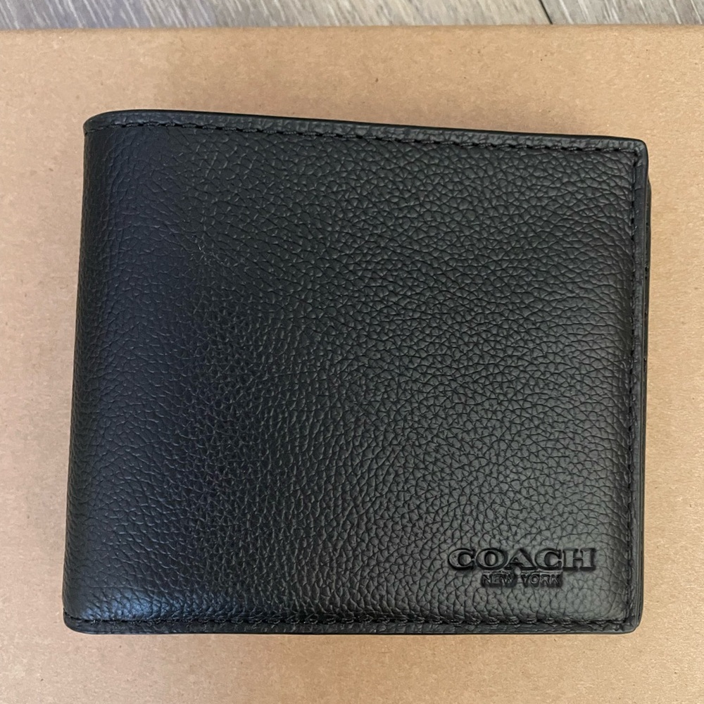Coach Black Leather Men's Wallet